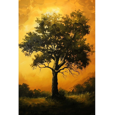 Abstract Tree Painting Wall Art
